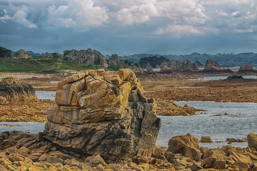 Boat tour along Brittany coast, Atlantic France