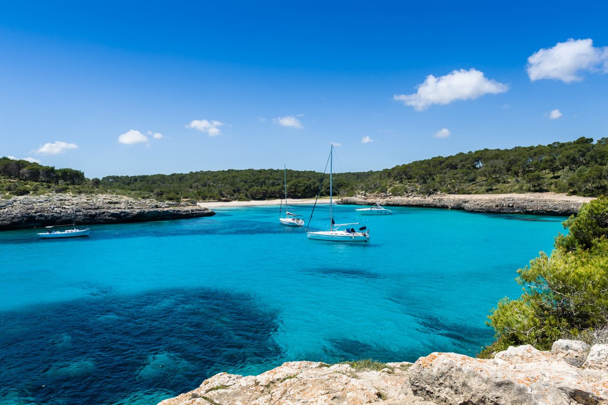 Prácticas de navegación en la isla de Mallorca