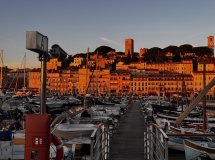 Luxury yachts sailing on the sunny French Riviera