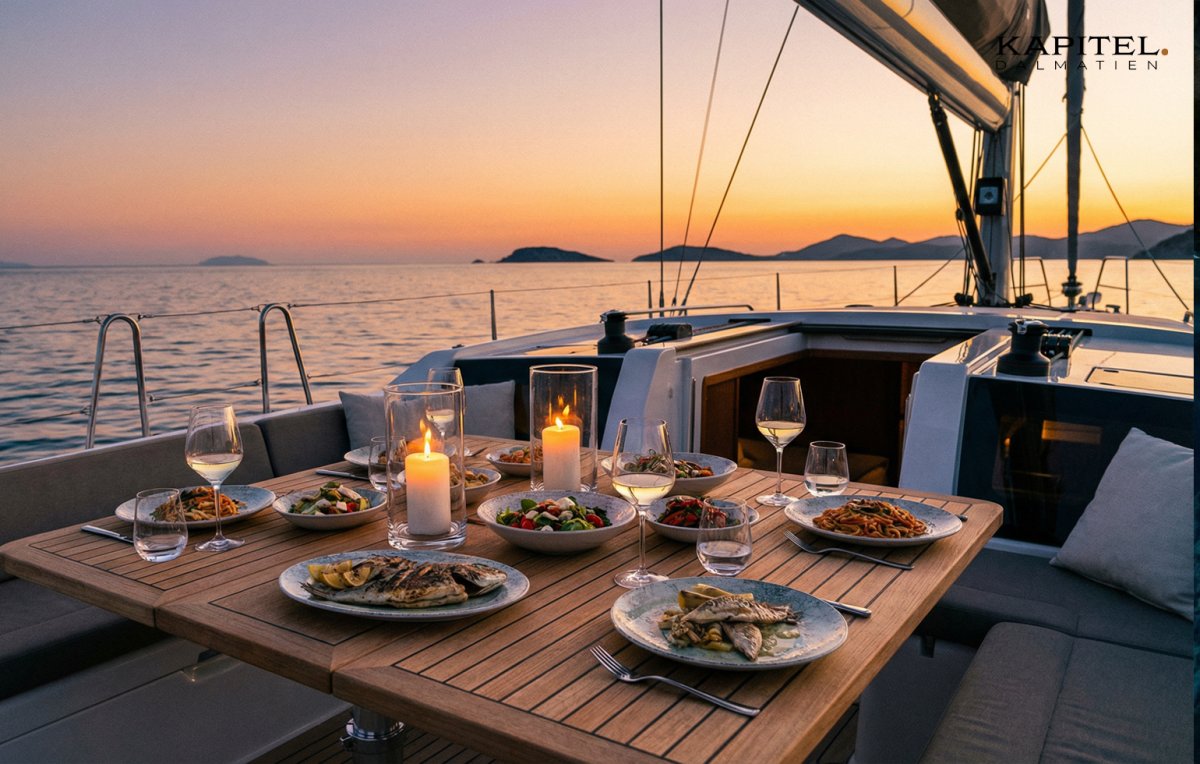 Klassische Boote im Hafen