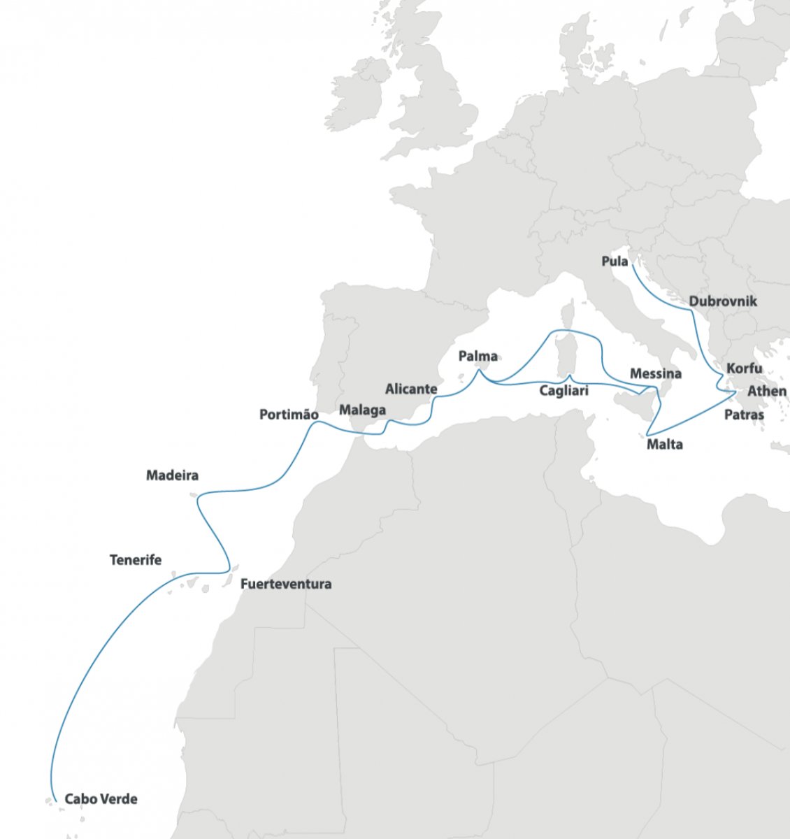 Entdecken Sie die Schönheit des Mittelmeers auf einer Kreuzfahrt / Cagliari - Palma