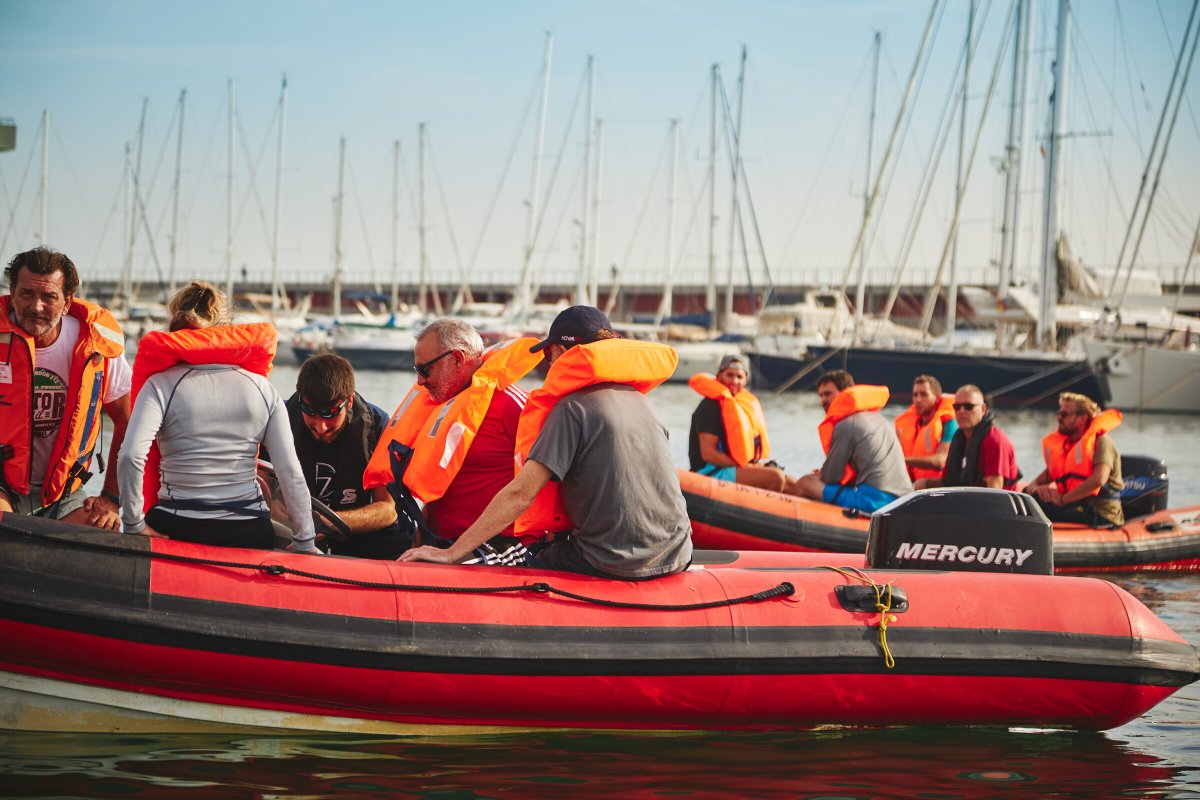 Rettungsboote in Barcelona