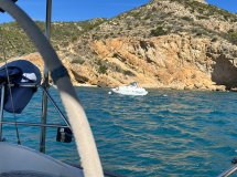 Sailing adventure in a sailboat through the Mediterranean Sea