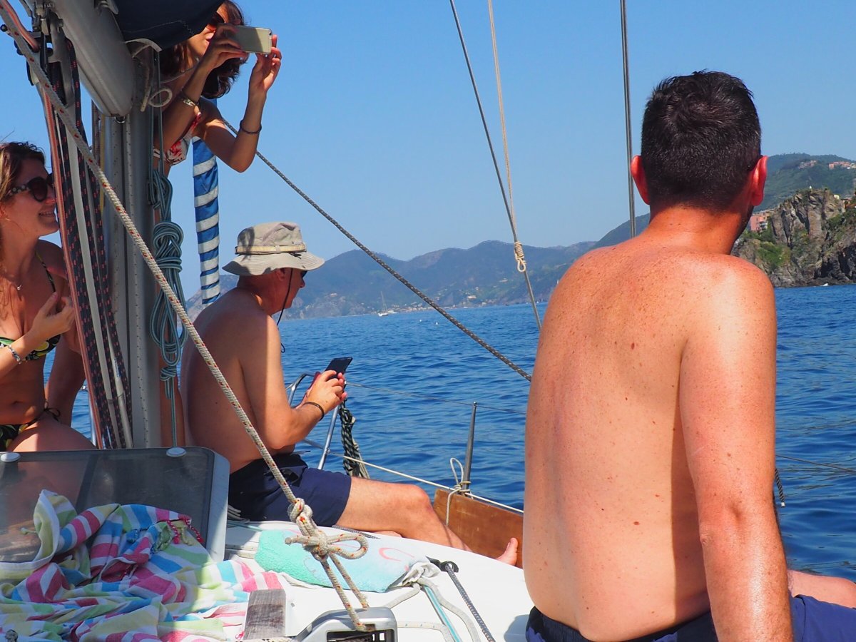 Scene of a sailing trip