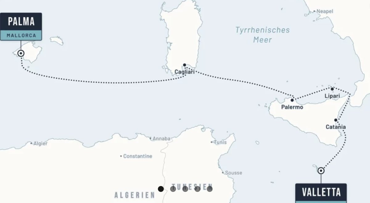 Sailing experience from Mallorca to Sardinia