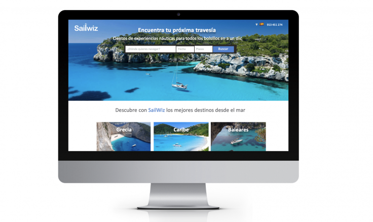 The first sketch of the Sailwiz website