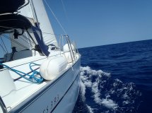 Segelboot in der Bucht von Cádiz