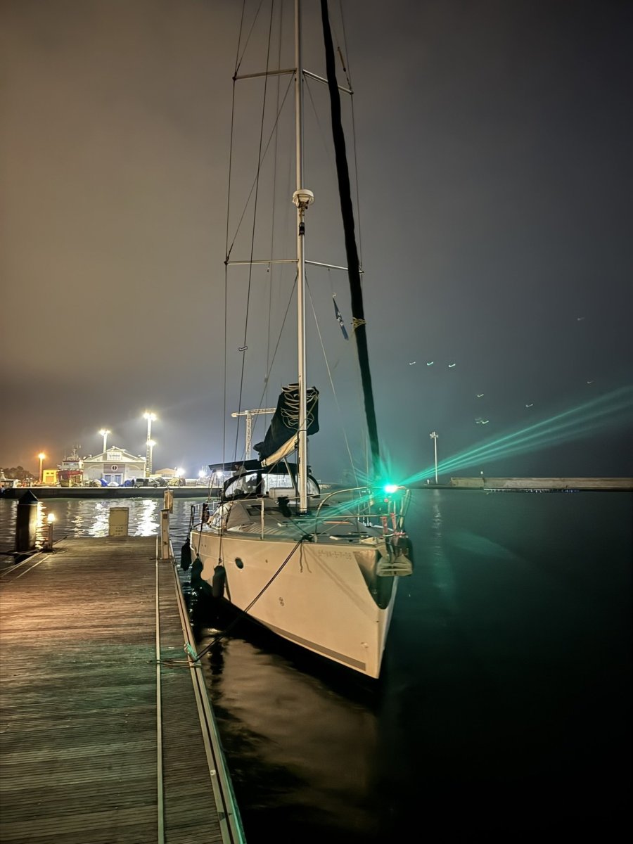 Yacht navigation course in the Mediterranean