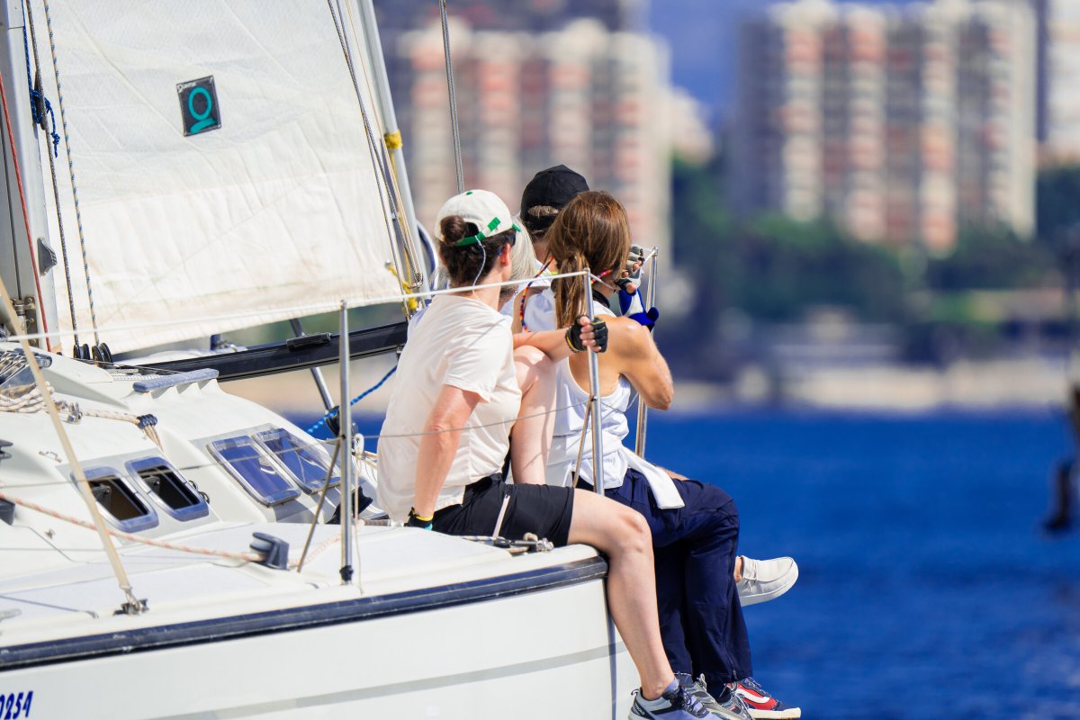 Navigation team in action during the regatta