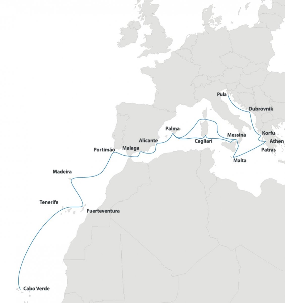 Mediterranean Cruise to Cape Verde and Tenerife