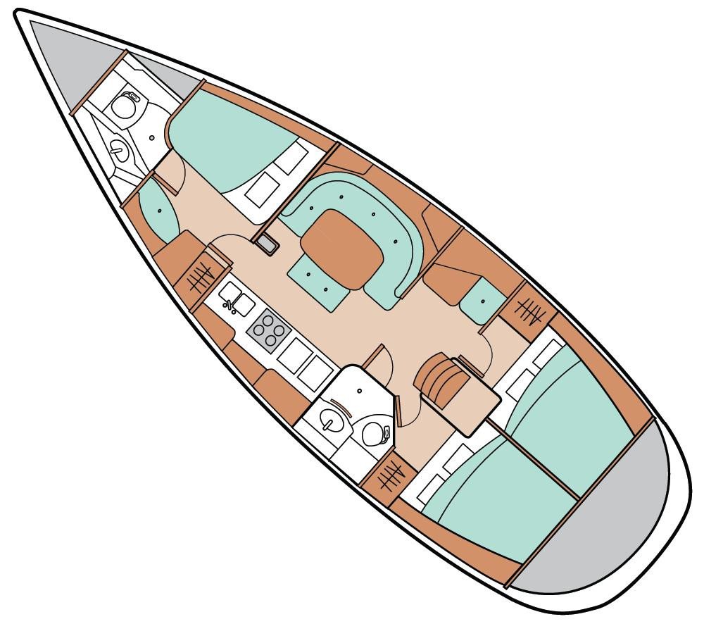 Segelboot-Navigationskurs