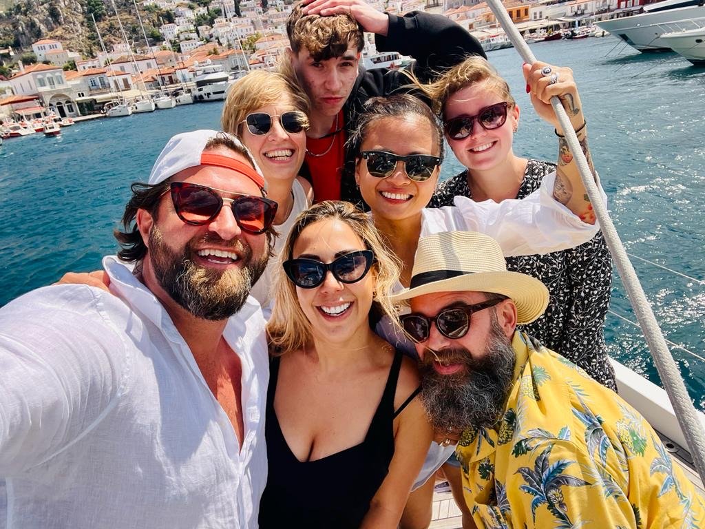 Group of friends enjoying a cruise