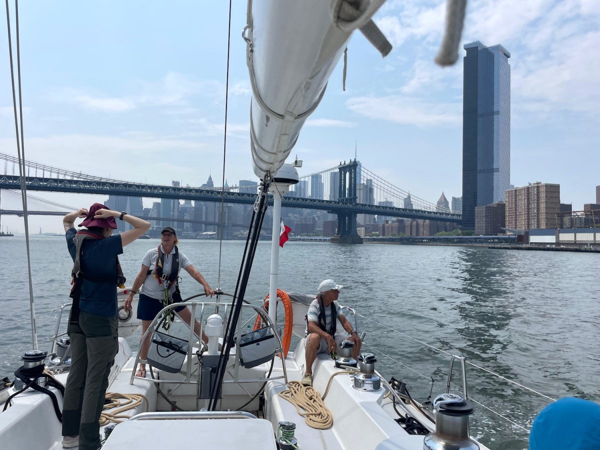 Boat journey across the Atlantic: From urban landscape to French coastline