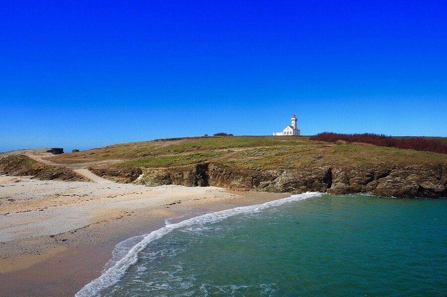 Sailing boat off the coast of Brittany
