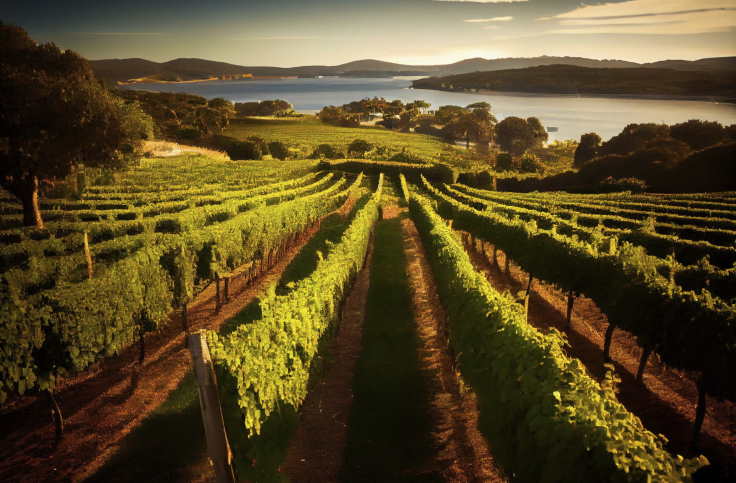 Viñedos en la Ria de Arosa