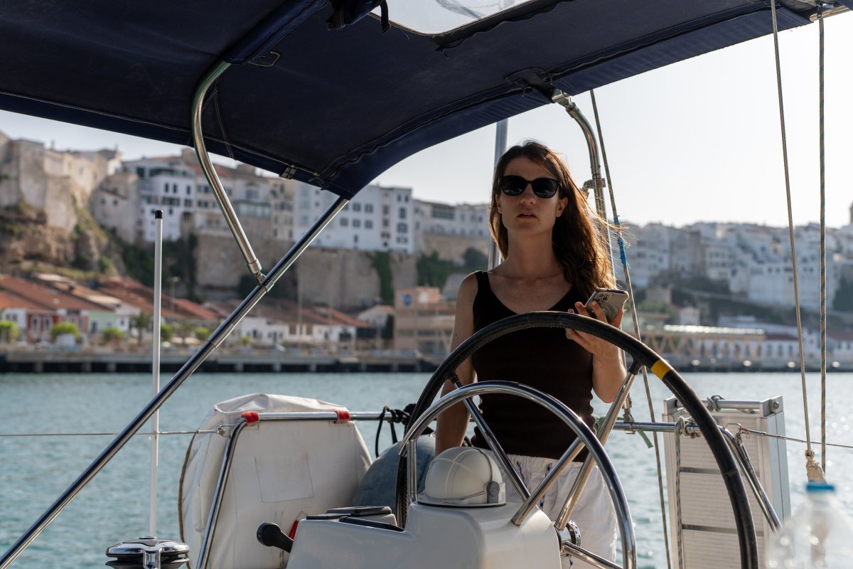 Enjoy sailing in the blue sea