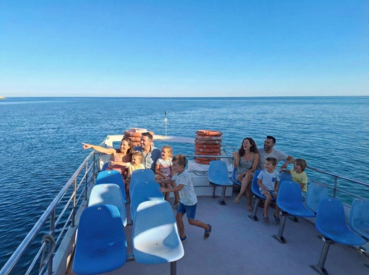 Wassertourismus mit Unterwassersicht in Roquetas de Mar