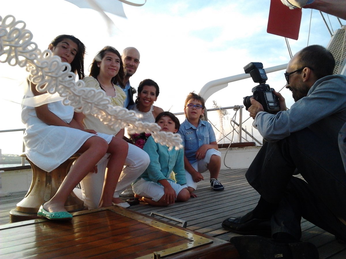 Genießen Sie die Aussicht auf Barcelona vom Meer