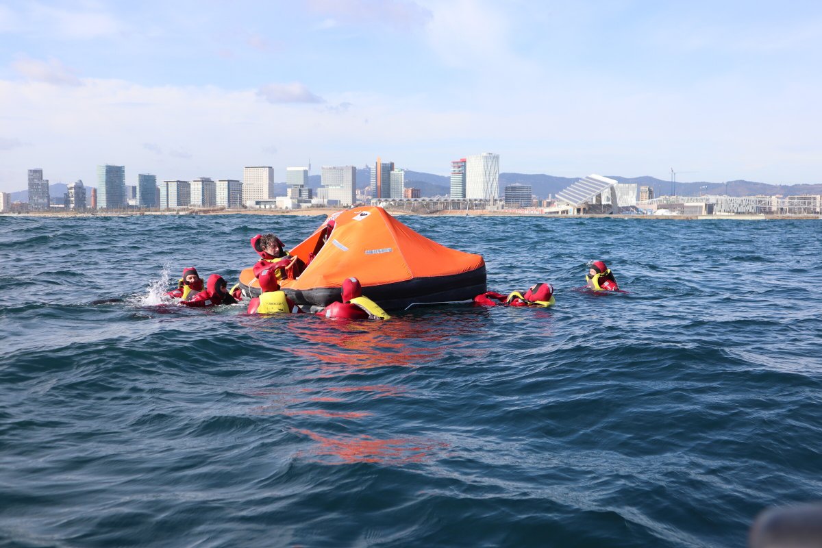 Barche di salvataggio a Barcellona