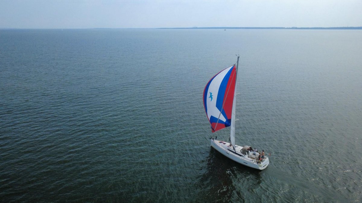 Sea navigation course in the Mediterranean Sea