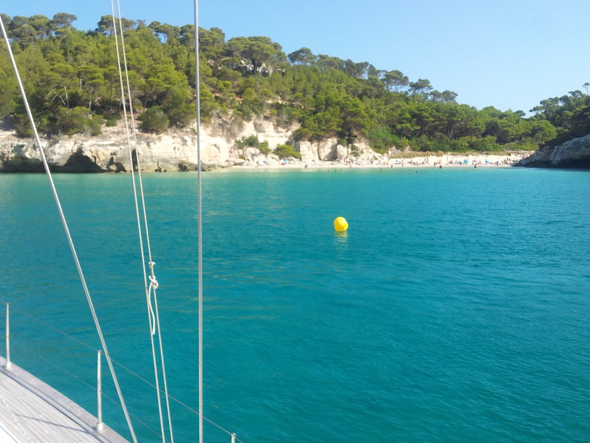 Sailing through the crystal-clear waters of Menorca