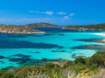 Sailing boat in the beautiful Southern Sardinia