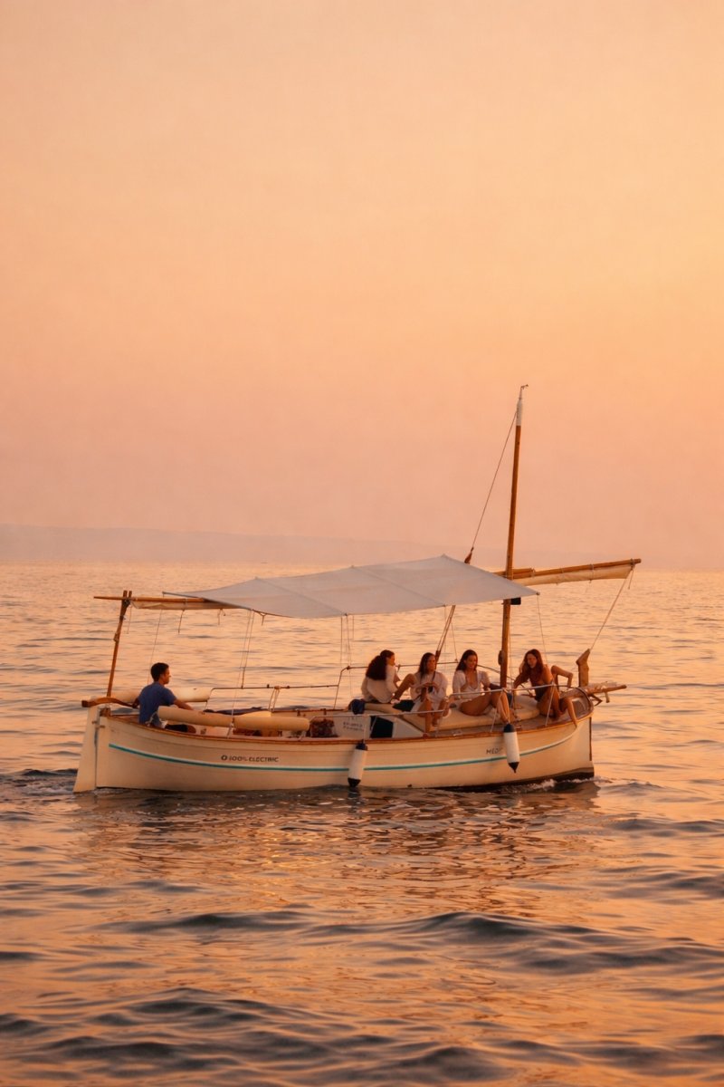 Tour al tramonto in llaüt elettrico da Puerto Portals