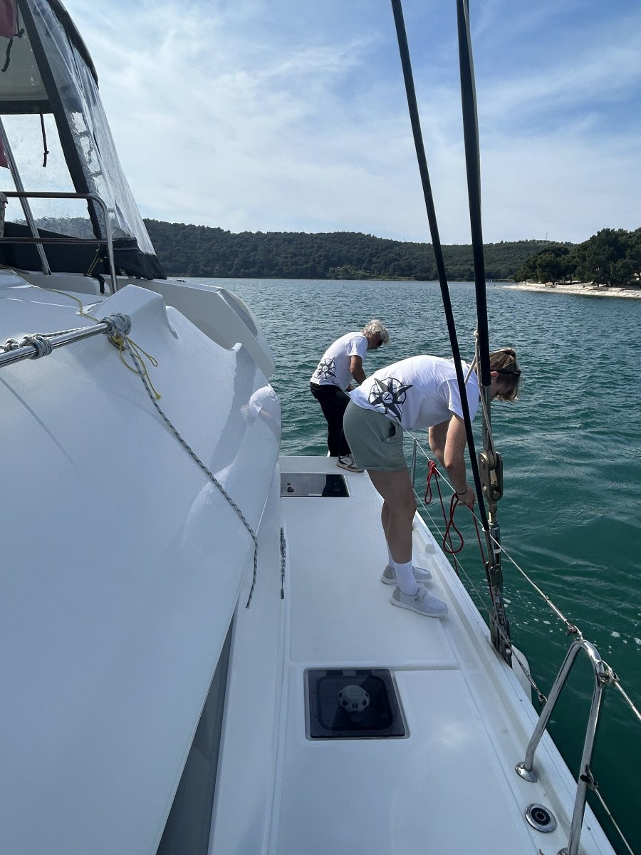 Explore the waters on a catamaran and make new friends on your journey.