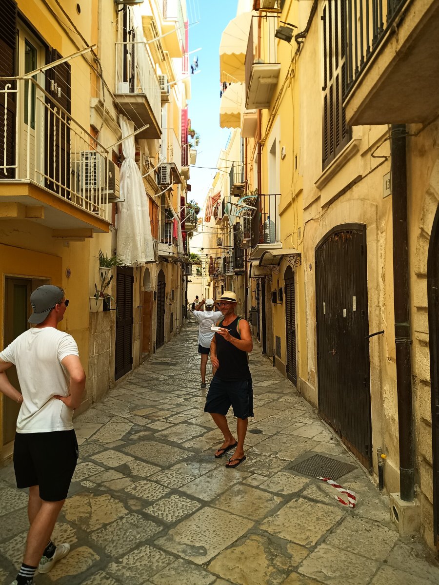 Delicious local food and wine on a boat trip from Catania to Bari