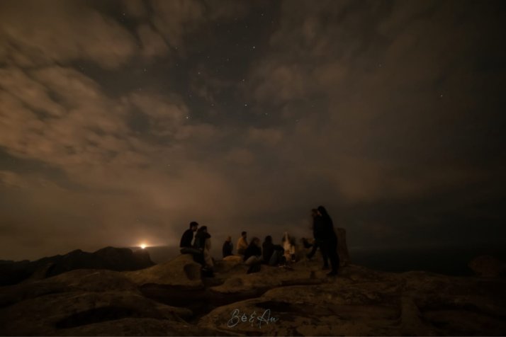 The magical landscape of Cíes Islands in the moonlight