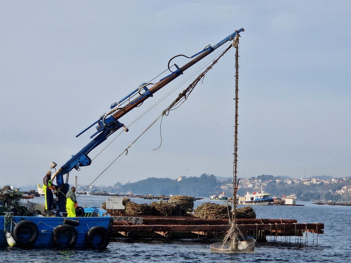 Segelbootnavigationsübungen in der Ría de Vigo