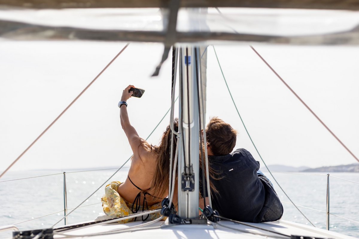 Vista panorámica de la Bahía de Palma desde el mar