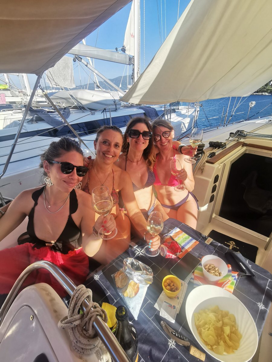 Traveling with the wind through Ulysses' sea among Greek islands in a fleet of Bavaria46