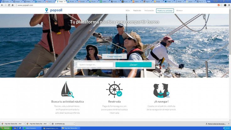 The Popsail website that Sailwiz acquired