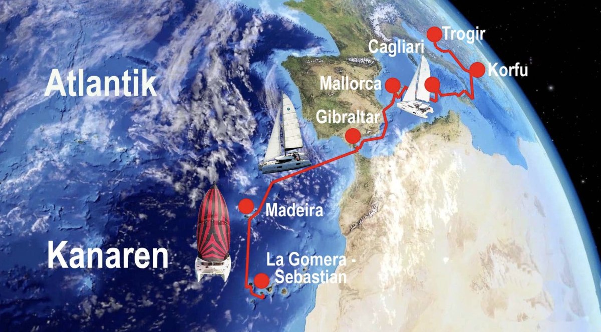 Katamaran Hochseesegeln Kurs: Sardinien nach Mallorca