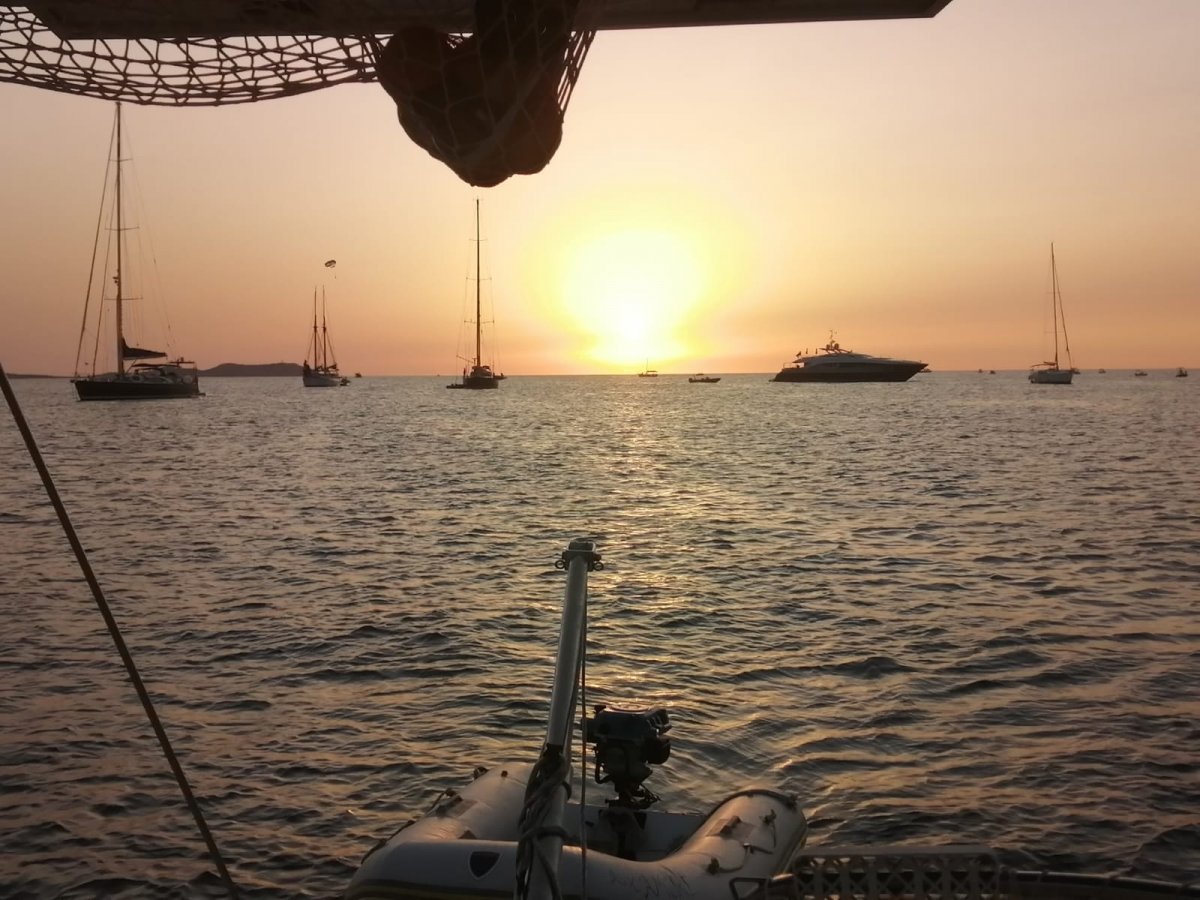 15-meter sailing boat trip in San Antonio, Ibiza with sunset