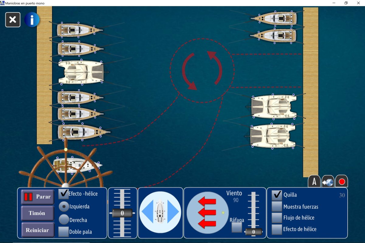 Boat maneuvers in Huelva waters