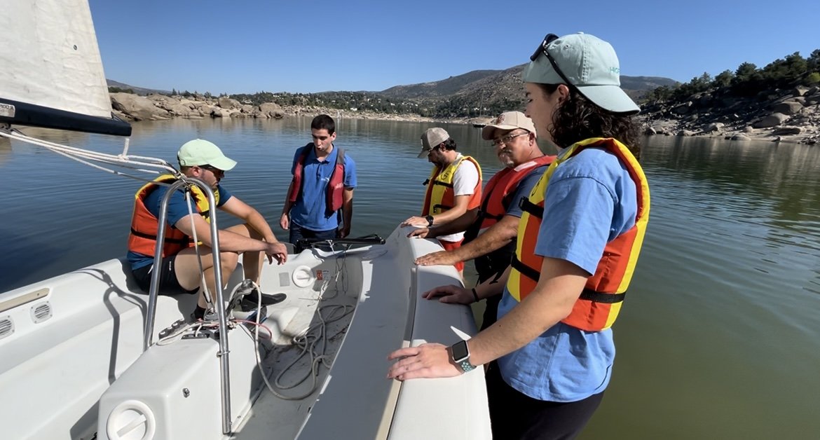 Boating course in Burguillo Reservoir