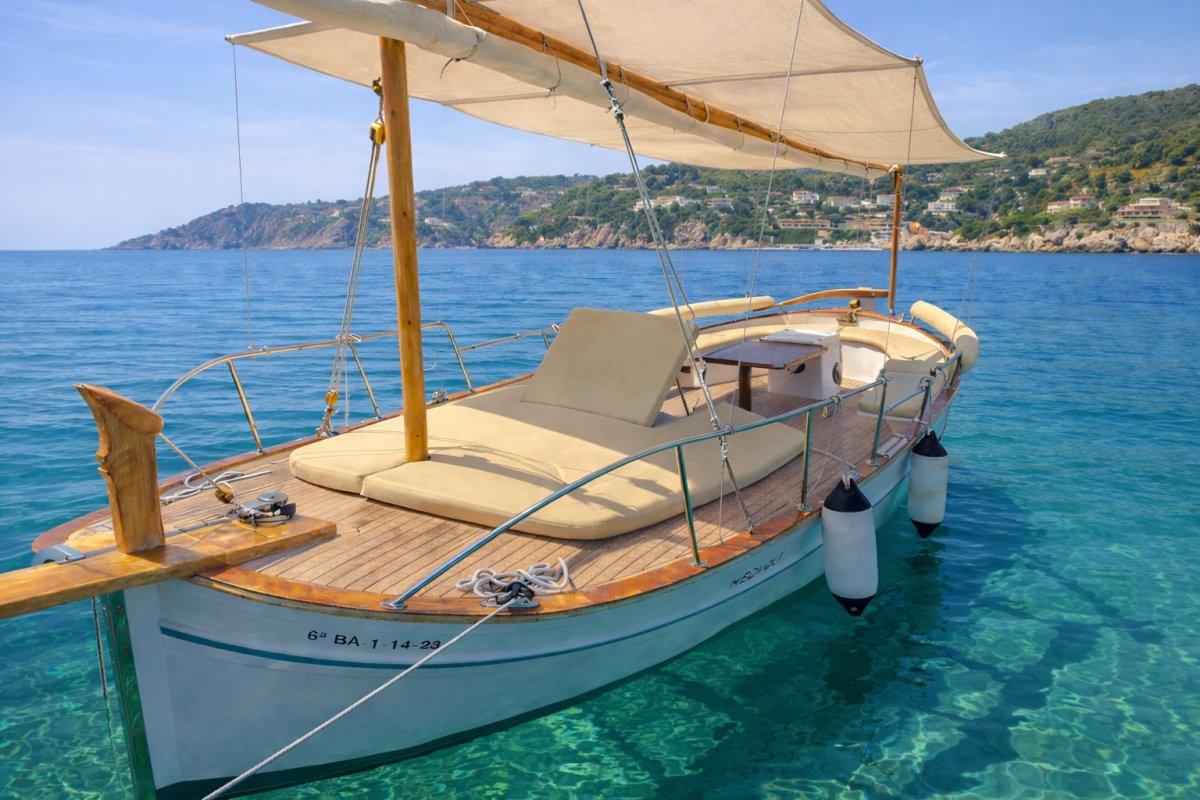 Electric llaüt ride in Puerto Portals