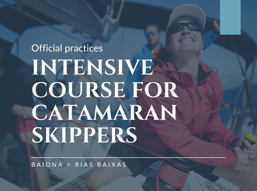 Learn to sail a catamaran in the Rías Baixas