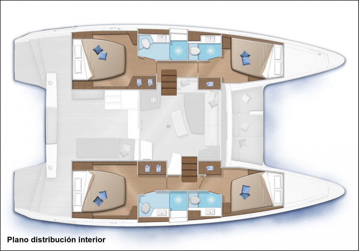 Catamaran - Lagoon - 4 cabins