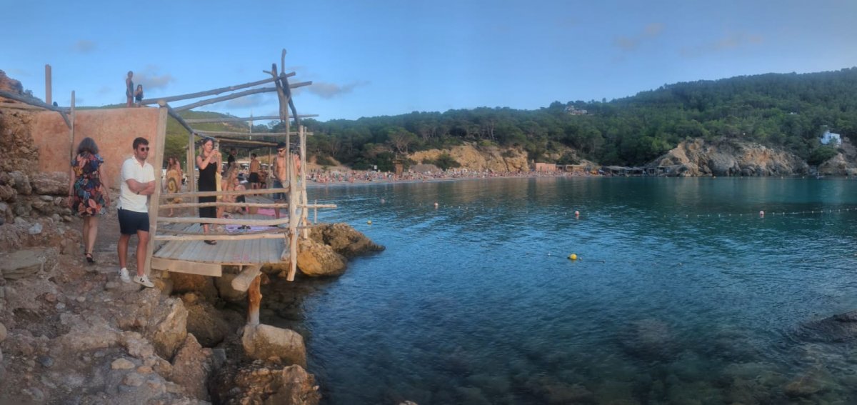 Luftaufnahme der Inseln Ibiza und Formentera