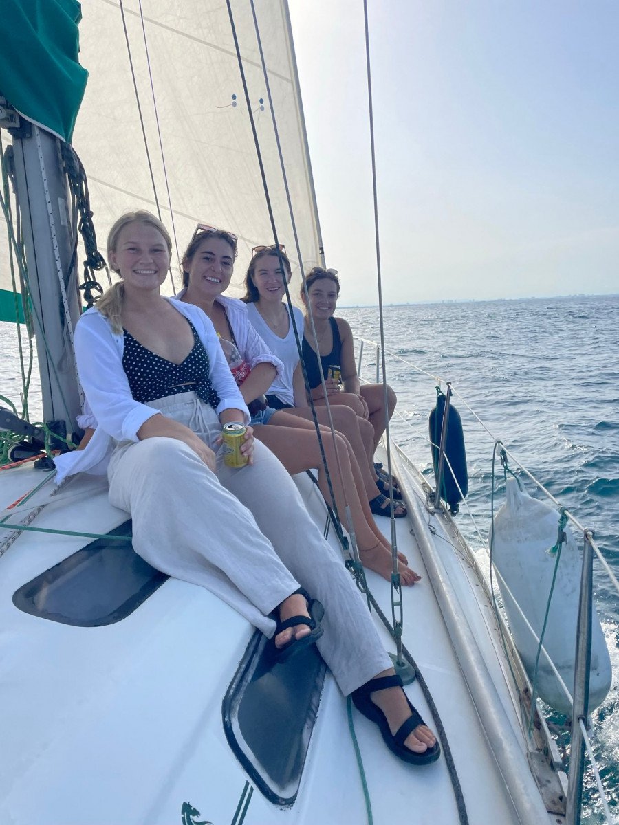 Raise the sails and sail on the Mediterranean Sea.