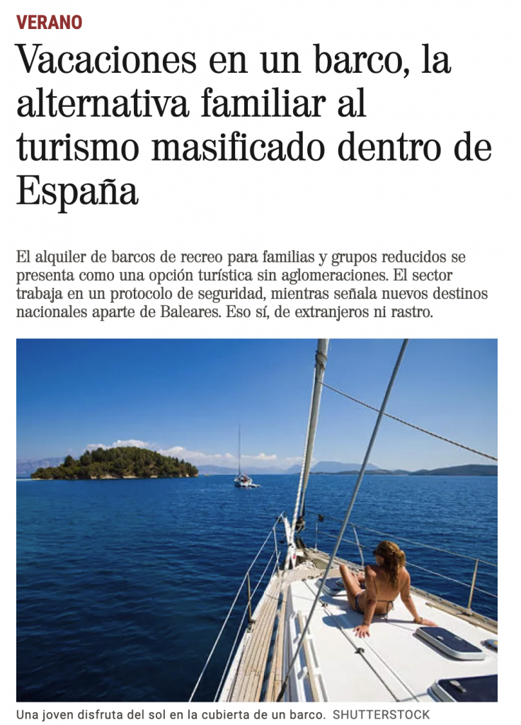 La prensa destacó el turismo náutico como una opción segura