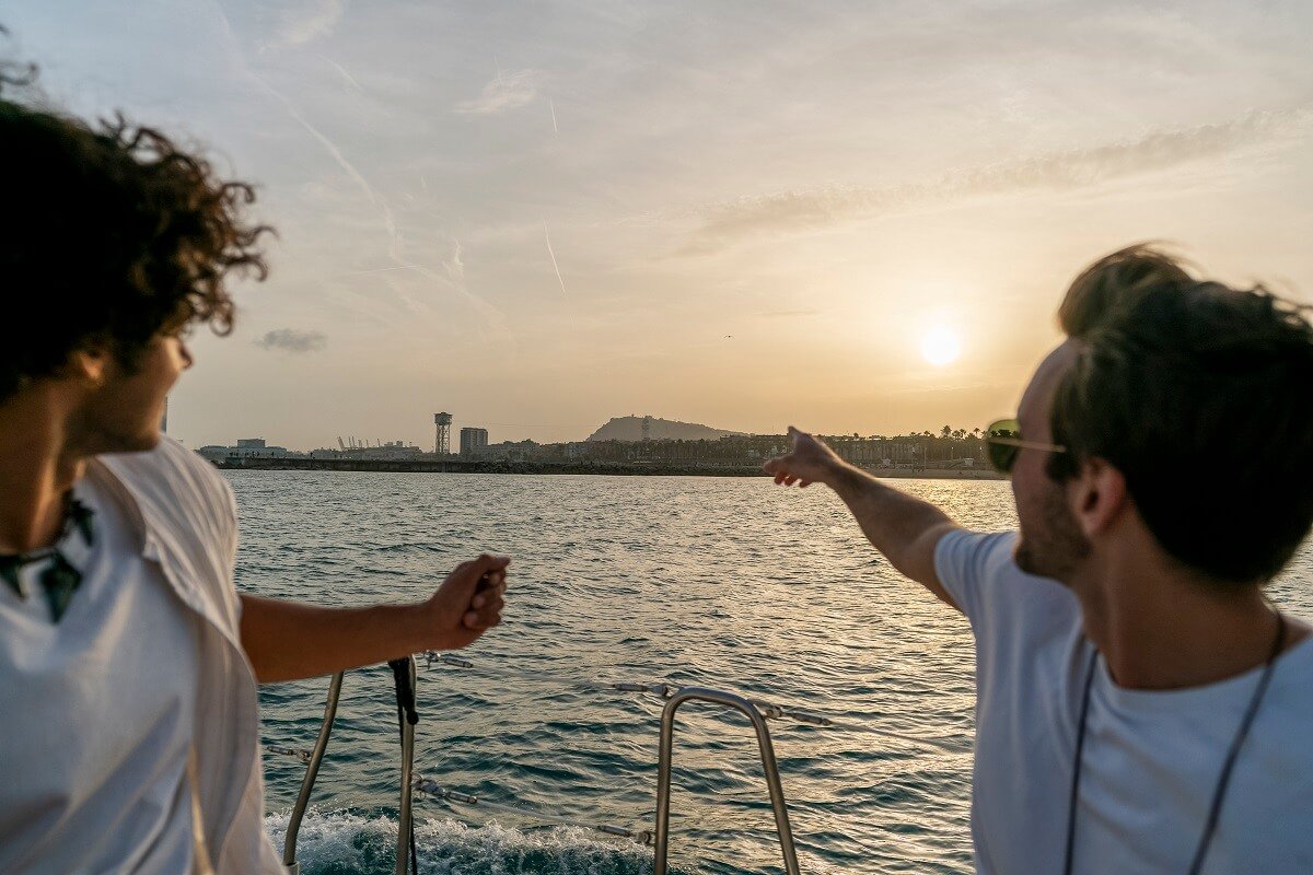 Sail along Barcelona's coast by boat