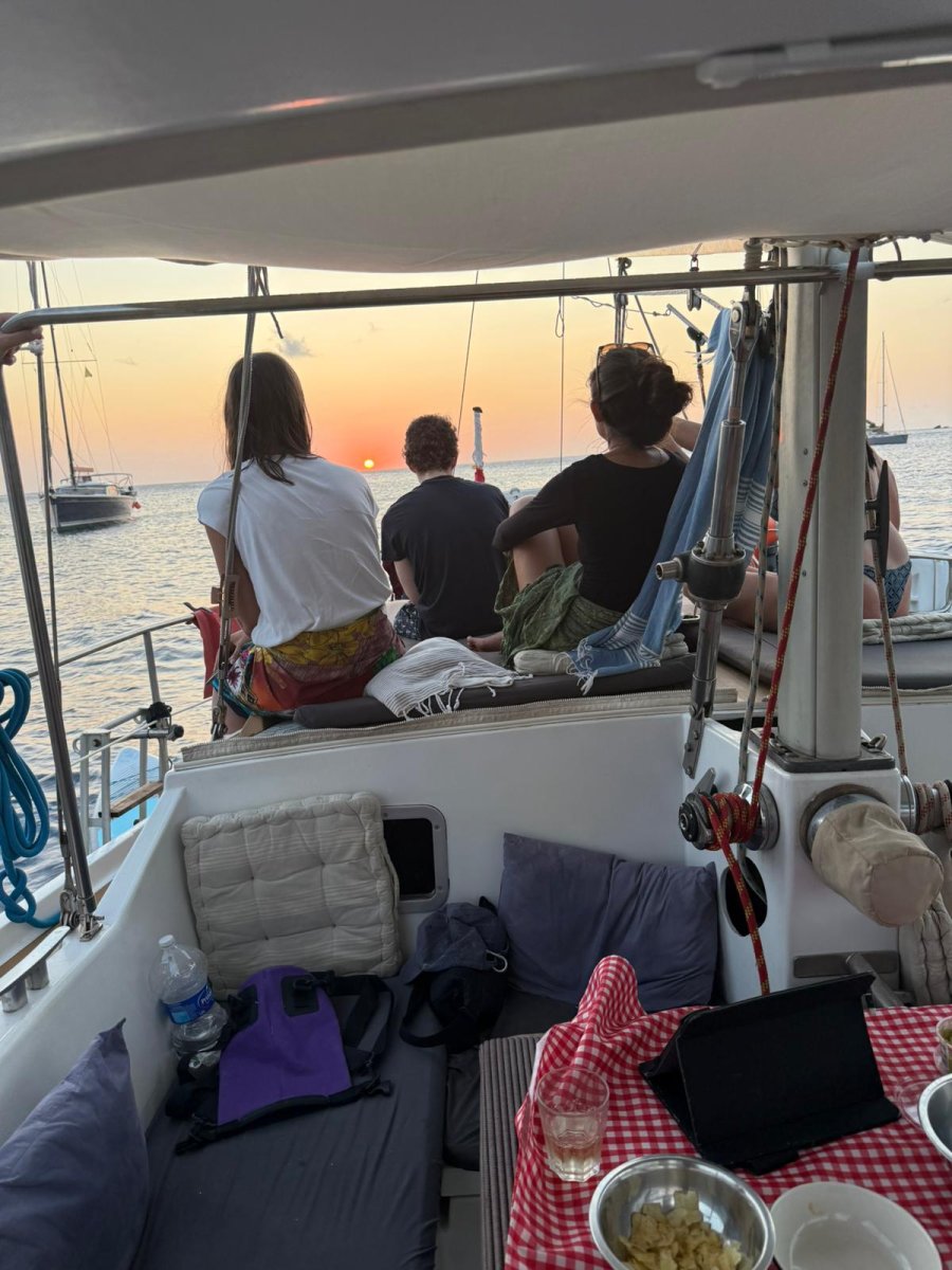 Yacht sailing in the Mediterranean Sea