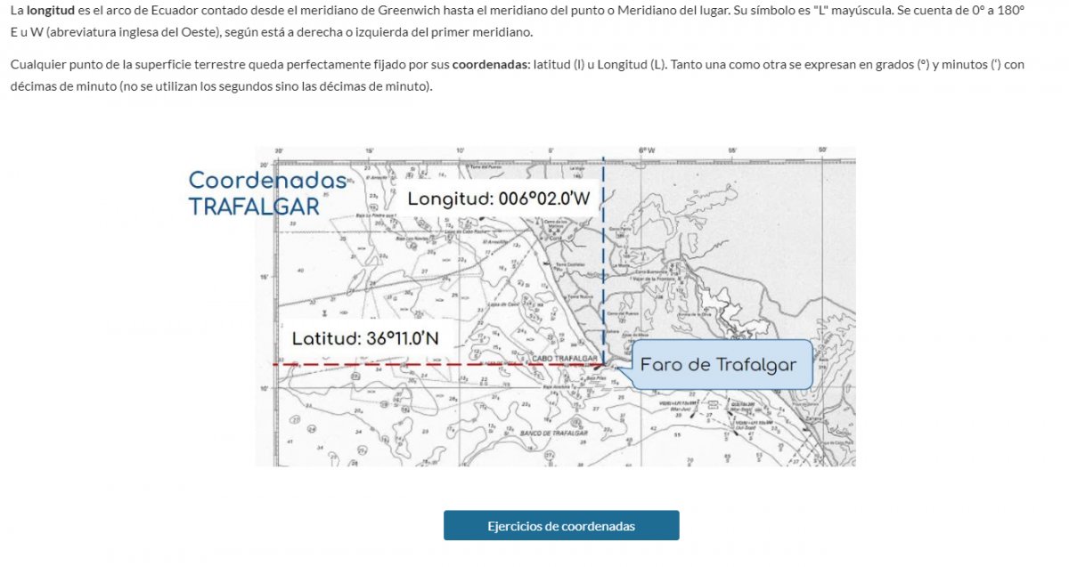 Navigation course on a boat