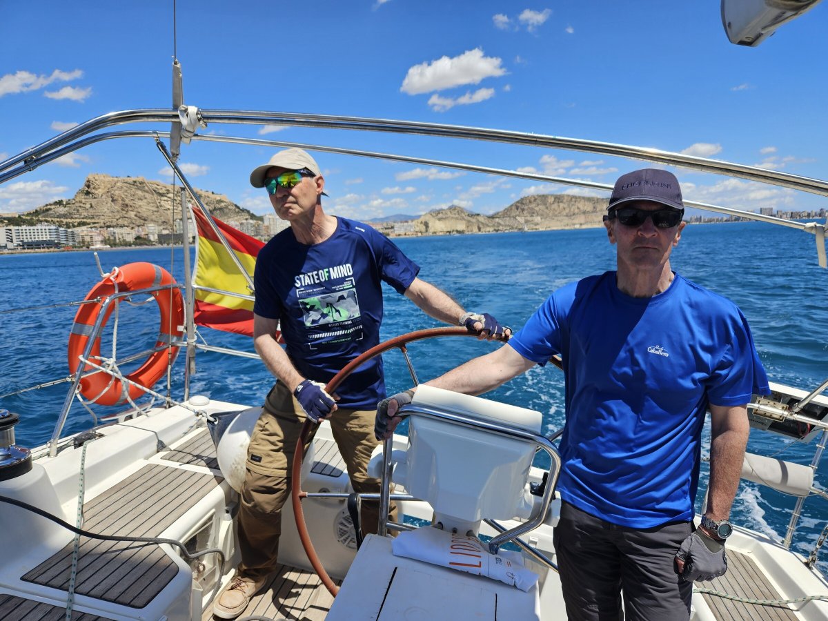 Kompassstudium in einer Navigationsstunde