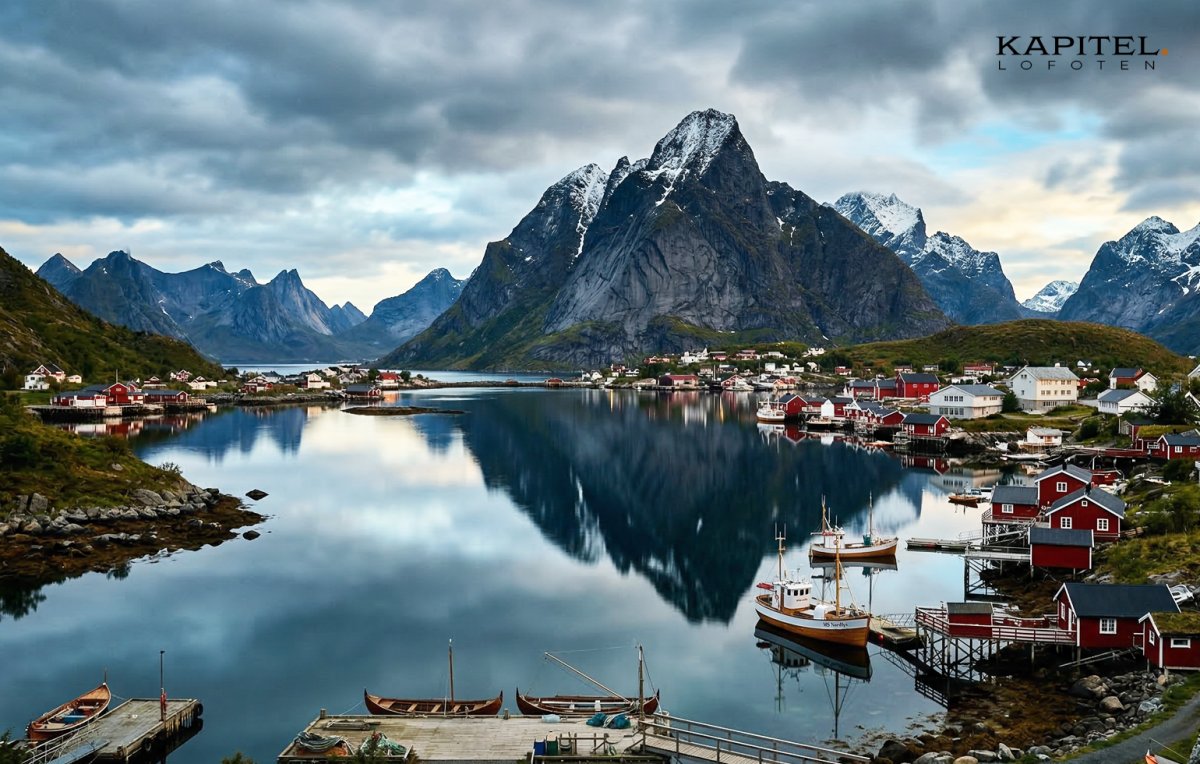 Navigationskurs in den atemberaubenden Gewässern von Lofoten.