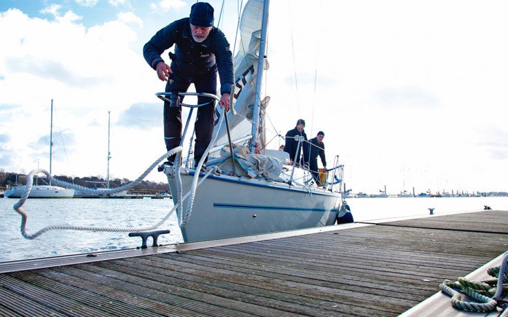 Mooring in port the skipper may need help